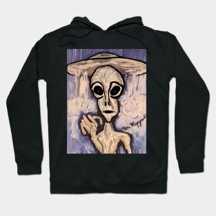 Grey Alien and his UFO Hoodie